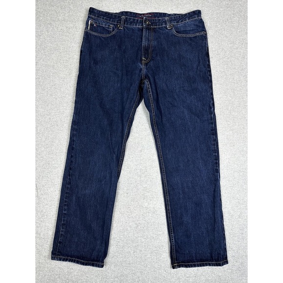Tommy Hilfiger Other - Tommy Hilfiger Jeans Mens 38x32 Dark Wash Blue Custom Straight Premium Denim